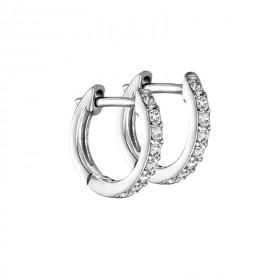 Thin Cz huggie hoops