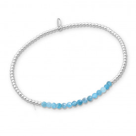 Sterling silver Blue Appatite Bracelet